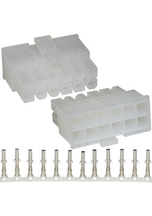 RUICHI MF-2x6F +Terminal, Разъём питания низковольтный RUICHI MF-2x6F, клеммный, 12 контактов штырьковые разъемы питания
