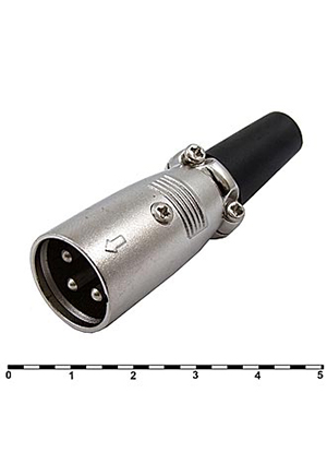 RUICHI TD-396, Разъём микрофонный XLR RUICHI TD-396, вилка 3-х полюсная Аудио разъемы Jack