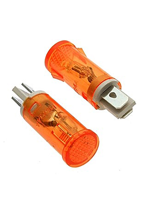 RUICHI MDX-14 orange 220V, Лампочка неоновая в корпусе RUICHI MDX-14, оранжевая, 220 В, 15 мА лампы неоновые