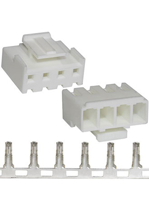 RUICHI PHU2-04 pitch 3.96 mm + terminals, Разъём питания низковольтный RUICHI PHU2-04 шаг 3.96 мм, клеммный штырьковые разъемы питания