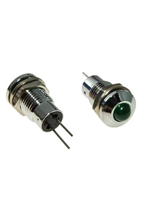 RUICHI L-9-IL-M8-02A-5MM-G, Индикатор светодиодный в корпусе RUICHI L-9-IL-M8-02A-5 мм-G, зелёный индикаторы в корпусе