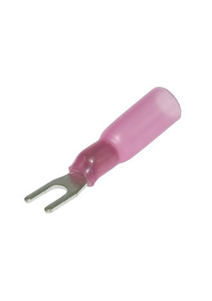 RUICHI SV1.25-3 HST Red, Наконечник кабельный вилочный изолированный RUICHI SV1.25-3 HST, 19 А, 22-18 AWG, клеммы ножевые быстрого соединения