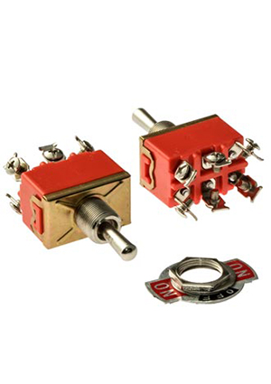 RUICHI E-TEN 1322 on-off-on, Тумблер трехпозиционный двухполюсный RUICHI E-TEN 1322, 58.5х20х33 мм, ON-OFF- тумблеры