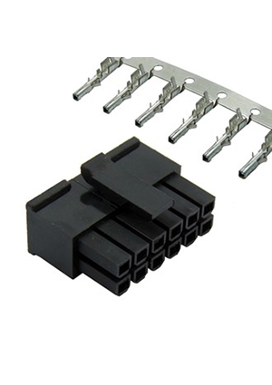 RUICHI MMF-2x6F pitch 3.0 mm + Terminal, Разъём питания низковольтный RUICHI ммF-2x6F шаг3.0 мм, клеммный, штырьковые разъемы питания