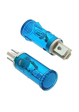 RUICHI MDX-14 blue 220V, Лампочка неоновая в корпусе RUICHI MDX-14, синяя, 220 В, 15 мА лампы неоновые