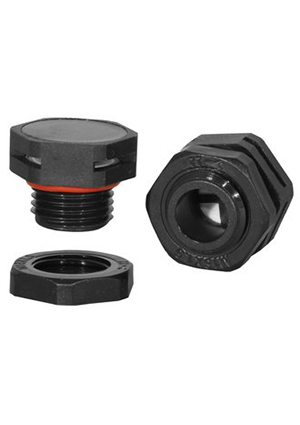 RUICHI M16X1.5 PA66 BLACK, Клапан выравнивания давления RUICHI M16X1.5, PA66, платик, чёрный аксессуары для корпусов
