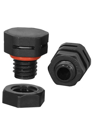 RUICHI M10X1.5 PA66 BLACK, Клапан выравнивания давления RUICHI M10X1.5, PA66, платик, чёрный аксессуары для корпусов