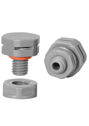 RUICHI M8X1.25 PA66 GREY, Клапан выравнивания давления RUICHI M8X1.25, PA66, платик, серый аксессуары для корпусов