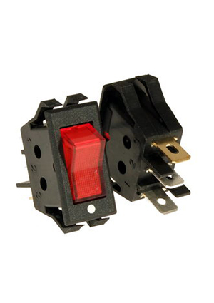 RUICHI IRS-1-2B ON-OFF, Клавишный переключатель RUICHI IRS-1-2B, ON-OFF, красный, неоновая подсветка переключатели клавишные