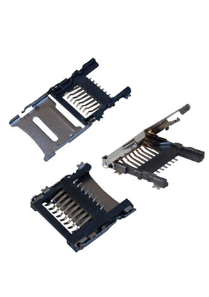 RUICHI microSD SMD 8pin 1.8H, Держатель micro SD карты RUICHI SMD 8 pin, 1.8 H держатели SIM карт и карт памяти