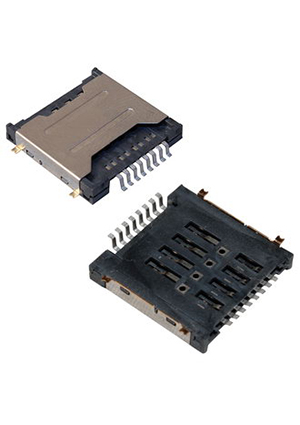 RUICHI mini SIMx2 8pin 3.3H, Двойной держатель mini SD карты RUICHI 8 pin, 3.3 H держатели SIM карт и карт памяти