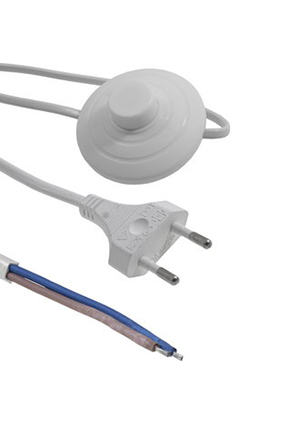 RUICHI Y010/CEE7/16 2.5m 2x0.75WR switch-2, Шнур сетевой 2-х полюсный с напольный переключателем-кнопкой RU кабель сетевой