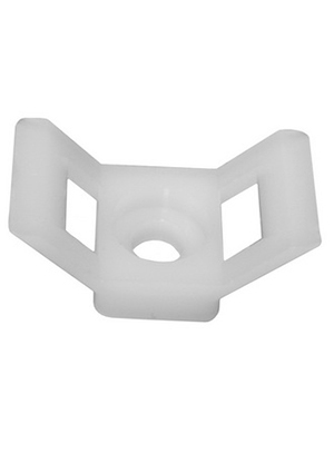 RUICHI STM-3W, Держатель кабеля пластиковый RUICHI STM-3W, 15х29 мм, белый площадки, скобы, бандаж