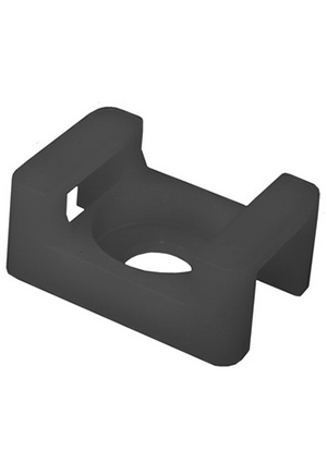 RUICHI STM-1B, Держатель кабеля пластиковый RUICHI STM-1B, 10х15 мм, чёрный площадки, скобы, бандаж