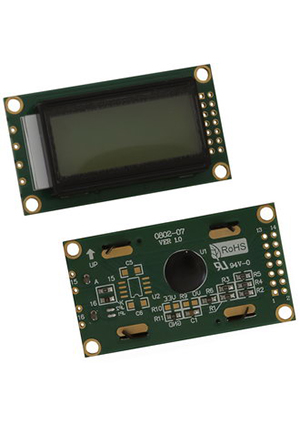 RUICHI RH0802A-TYH En-Rus, ЖК индикатор символьный RUICHI RH0802A-TYH, язык Русский - Английский ЖК индикаторы цифровые