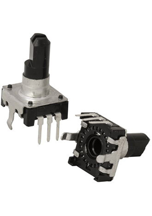 RUICHI EC12E 24/24 15mm, Энкодер инкрементальный двухканальный без переключателя RUICHI EC12E, 5 В, разреше датчики угла (энкодеры)