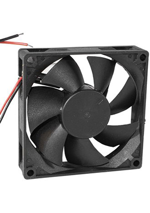 RQD 8020MS 12VDC, Вентилятор 12В 80x80х20мм, 2500 об/мин., 39м3/час, 25дБ, подшипник скольжения, тип