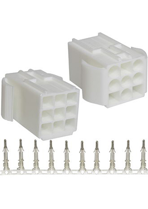 RUICHI MFC-3x3M pitch 4.5 mm+ terminals, Разъём питания низковольтный RUICHI MFC-3x3M, 4.5 мм с зажимом штырьковые разъемы питания