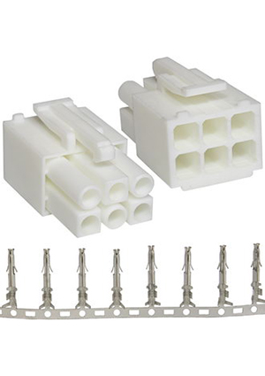 RUICHI MFC 2X3F pitch 4.5 mm+ terminals, Разъём питания низковольтный RUICHI MFC 2X3F, 4.5 мм с зажимом штырьковые разъемы питания