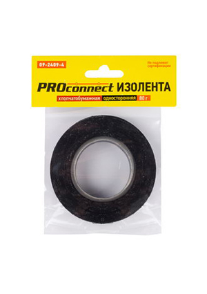 PROCONNECT 09-2409-4 Изолента ХБ 18х0.35 80г клейкая лента, изолента