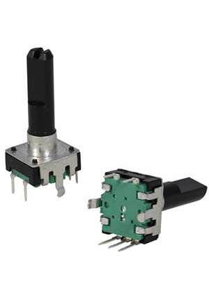 RUICHI EC12S 24/24 24mm pushpin, Энкодер инкрементальный двухканальный с переключателем RUICHI EC12S, SPST датчики угла (энкодеры)