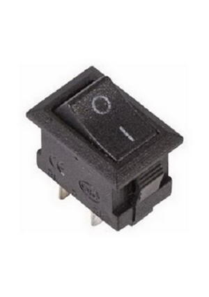 RUICHI KCD5-101-C3-B/2P on-off, Клавишный переключатель RUICHI KCD5-101-C3-B/2P, ON-OFF, 2 контакта, черный переключатели клавишные