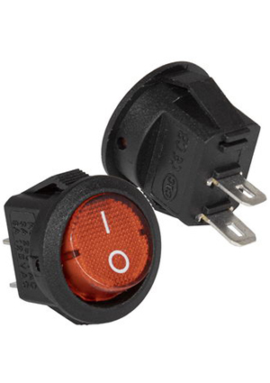 RUICHI KCD5-101-6-C3-R/2P on-off, Клавишный переключатель RUICHI KCD5-101-6-C3-R/2P, ON-OFF, 2 контакта, кр переключатели клавишные