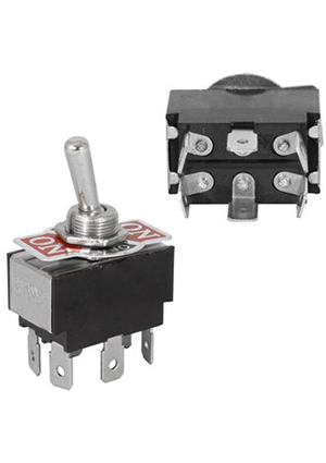 RUICHI KN3(B)-203P on-off-on, Тумблер трехпозиционный двухполюсный RUICHI KN3(B)-203P, ON-OFF-ON, 6 контакт тумблеры