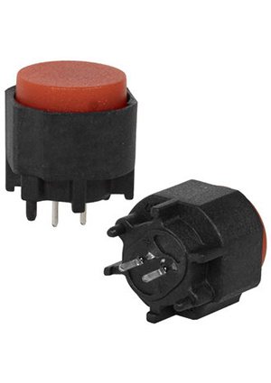 RUICHI KS12-A1.5-BRN-5N-S, Миниатюрная кнопка без фиксации RUICHI KS12-A1.5-BRN-5N-S, 2 контакта, круглая, кнопки миниатюрные
