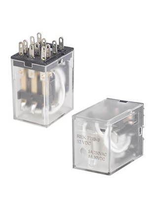 RUICHI REK 77/3-3, Электромагнитное реле RUICHI REK 77/3-3, 3PDT, 3C, 12 В, 5 А, 0.9 Вт, 100 мОм, -25...+55 реле промежуточные