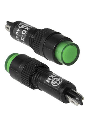 RUICHI N-326-G, Лампочка неоновая в корпусе RUICHI N-326-G, 220 В, зеленая лампы неоновые