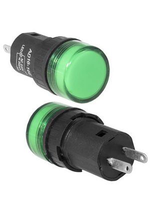 RUICHI N-306-G, Лампочка неоновая в корпусе RUICHI N-306-G, 220 В, зеленая лампы неоновые