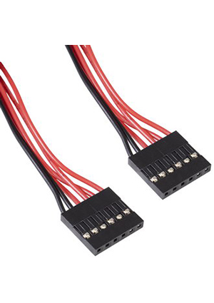 RUICHI BLS-6 *2 AWG26 0.3m, Межплатный кабель питания (розетка-розетка) RUICHI BLS-6, AWG26, с шагом 2,54 м шнуры сетевые