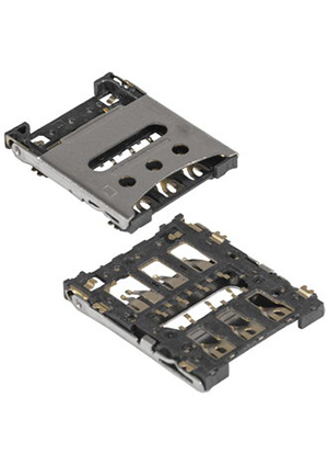 RUICHI MUP-C783 6pin 1.35H, Коннектор SIM-карты RUICHI MUP-C783, 1.35 H, 6 контактов держатели SIM карт и карт памяти