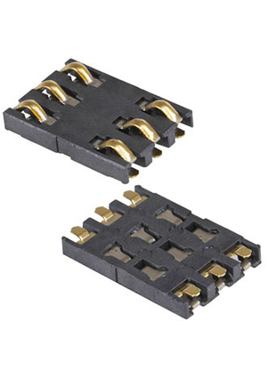 RUICHI MUP-C723 6pin 1.5H, Коннектор SIM-карты RUICHI MUP-C723, 1.5 H, 6 контактов держатели SIM карт и карт памяти