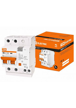 TDM electric АД12 2Р 25А 30мА выключатели