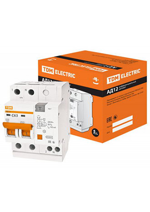 TDM electric АД12 2Р 63А 100мА выключатели