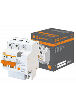 TDM electric АД-2 2Р C32 30мА 4.5кА тип АС выключатели