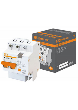 TDM electric АД-2 2Р C40 30мА 4.5кА тип АС выключатели
