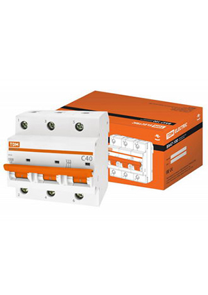 TDM electric ВА47-100 3Р 40А 10кА х-ка С выключатели