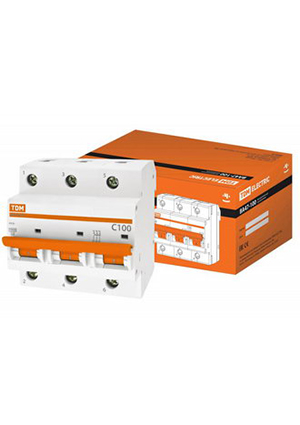TDM electric ВА47-100 3Р 100А 10кА х-ка С выключатели