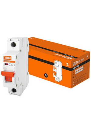 TDM electric ВА47-29 1Р 63А 4.5кА х-ка С выключатели