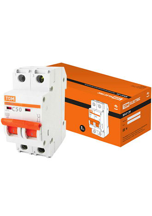 TDM electric ВА47-29 2Р 50А 4.5кА х-ка С выключатели