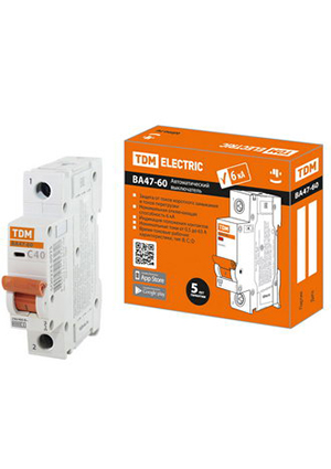 TDM electric ВА47-60 1Р 40А 6кА х-ка С выключатели