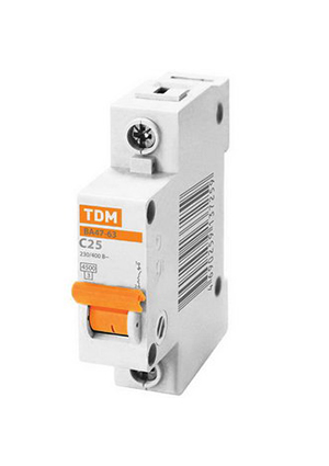 TDM electric ВА47-63 1Р 25А 4.5кА х-ка С выключатели