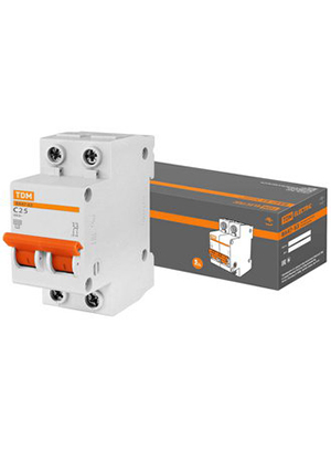 TDM electric ВА47-63 2Р 25А 4.5кА х-ка С выключатели