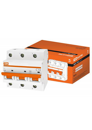 TDM electric ВА47-100 3Р 10А 10кА х-ка С выключатели