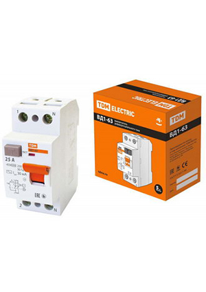 TDM electric ВД1-63 2Р 25А 30мА выключатели