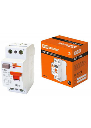 TDM electric ВД1-63 2Р 63А 100мА выключатели