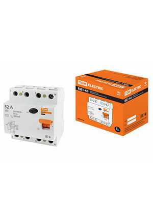 TDM electric ВД1-63 4Р 32А 300мА выключатели